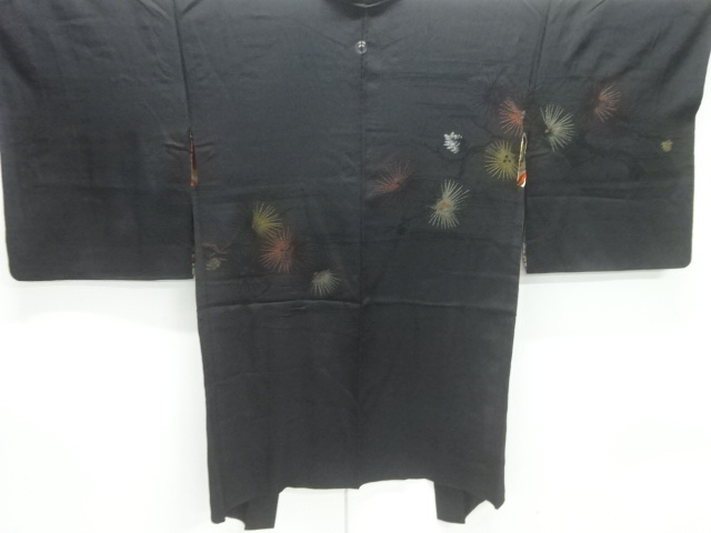 JAPANESE ANTIQUE HAORI / TAISHO ROMAN STYLE / URUSHI / WOVEN PINE